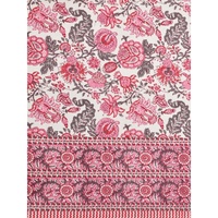 Nappe tissée imprimée de bloc de main de luxe Couverture de table décorative de mariage et de cuisine-Disponible en gros