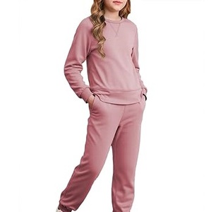 Conjuntos de Ropa Deportiva para Niños al por Mayor, Sudaderas con Cuello Redondo Personalizadas, Conjuntos de Ropa de Algodón para Niños, Trajes Deportivos para Niñas con Nuevo Diseño - Product Image 1