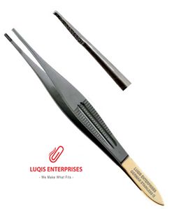 Pinzas de Sutura Castroviejo Delicadas de Carburo de Tungsteno 1x2 Dientes, Pinzas Quirúrgicas para Microcirugía, Instrumento Médico - Product Image 4