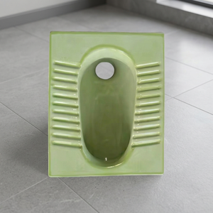 Green White Double Color <b>Ceramic</b> Squatting Orissa Eastern <b>Pan</b> High Deep Toilet WC Sanitary Ware For Hotel Bathroom - Product Image 3