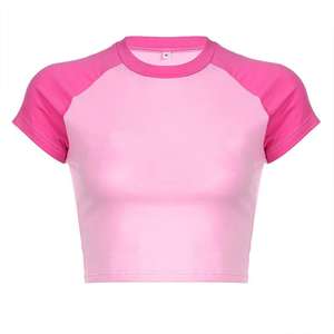 เสื้อยืดครอปทรงเข้ารูปสไตล์วินเทจ Y2K สำหรับผู้หญิง ปี 2026 เสื้อผ้าสตรีทแวร์แขนสั้นแฟชั่นฤดูร้อนสุดฮิต - Product Image 1