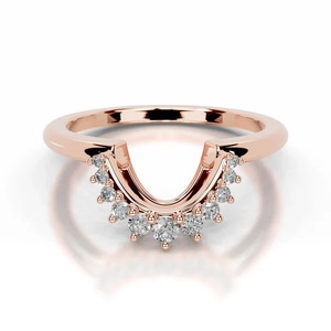 Bague de mariage en diamant rond cultivé en laboratoire Facetique, certifiée IGI - Product Image 1