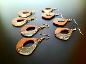 Pendientes Colgantes Boho Hechos a Mano con Resina de Madera Natural, Joyería Artística Ligera y Moderna, Regalo para Mujer, Premium, Islam - Product Image 2