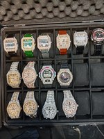 Reloj de Lujo Seiko con Movimiento de Cuarzo, Diseño Antiguo, Cuadrado, con Diamantes, Números Azules, Elegante