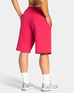 Shorts Anchos para Mujer en Rojo Cereza con Ribete en Contraste, Tela Suave y Transpirable de Alta Calidad, Shorts de Invierno, Fabricante OEM y ODM - Product Image 2