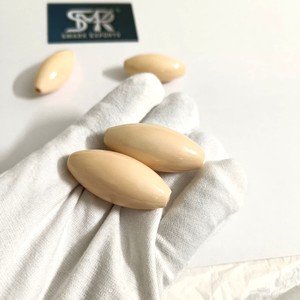 Perles ovales en résine crème de luxe pour la fabrication de bijoux DIY, colliers et bracelets faits à la main, fournitures d'artisanat, finition lisse, écologiques, en vrac - Product Image 4