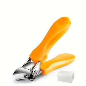 กรรไกรตัดเล็บสแตนเลสแบบมืออาชีพสำหรับเล็บเท้าหนาและแข็ง - ใบมีดโค้ง ช่องเปิดขนาดใหญ่ ดีไซน์ป้องกันการกระเด็น - Product Image 6