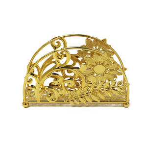 Metal Iron <b>Wedding</b> Table Decorative Gold <b>Tissue</b> Paper Holder Stand Display Rack Napkin Holder for Restaurant - Product Image 3