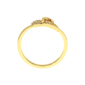 Bague unisexe AJRETAIL en or rose avec diamant naturel taille brillant 0,12 ct, motif Duo Cœur Amour Éternel, couleur HI, clarté VS-SI, pour mariages, certifiée IGI - Product Image 4