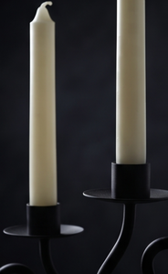 Porte-bougie conique en métal noir ondulé texturé, décoration de table, centre de table, vente en gros - Product Image 4