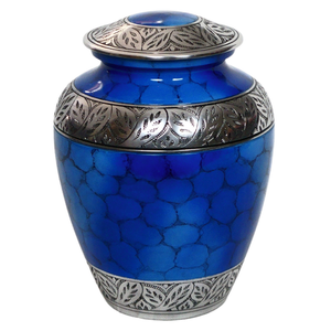 Designer adult cremation <b>urn</b> for ashes <b>large</b> capacity memorial container polished surface secure closure lasting tribute - Product Image 1