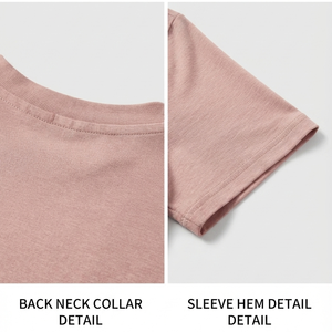 Camisetas cortas de verano hechas a medida, estilo casual con hombros caídos, tops cortos para mujer a bajo precio. - Product Image 3
