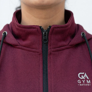 Chándal Deportivo de Invierno para Mujer GYM ACTIVE, Transpirable, de Poliéster, con Capucha, Cierre de Cremallera, Ligero, con Bolsillos Laterales, de Buena Calidad - Product Image 3