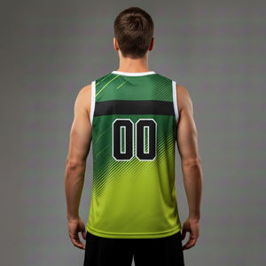 Uniforme de Baloncesto sin Mangas con Cuello en V, Tallas Grandes, Antibacteriano, Sublimado con Estampado Personalizado en Tela de Poliéster, Última Tendencia - Product Image 6