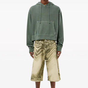 Custom Summer Streetwear Vintage Short Half Pants Loose Work Shorts / Fashion <b>Men's</b> Jorts Baggy Denim <b>Jean</b> Shorts <b>Men</b> - Product Image 2