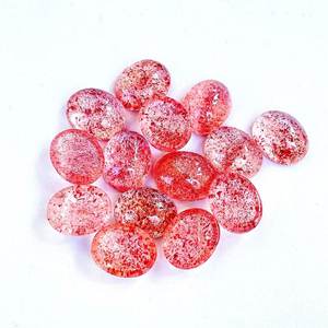 Lote al por mayor de gemas sueltas calibradas de cuarzo fresa natural ovalado de 5x7 mm con parte trasera plana para fabricación de joyas - Product Image 2