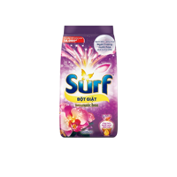 Lessive en poudre parfumée Vietnam Surf, parfum attrayant, sac violet 5,3 kg, 3 paquets par carton