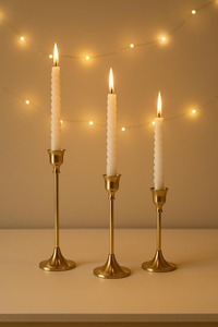 Porte-bougie en métal artisanal de qualité supérieure, écologique, durable, portable, s'accorde bien avec les décorations saisonnières toute l'année, KRAFT - Product Image 2