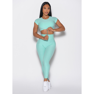 Conjunto de yoga para mujer, leggings de cintura alta, sujetador deportivo, ropa de gimnasio, transpirable, elástica, ropa deportiva activa - Product Image 3