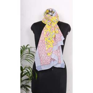 Pareo Sarong 100% coton pour femme, imprimé à la main, confortable, léger, idéal pour la plage. - Product Image 3