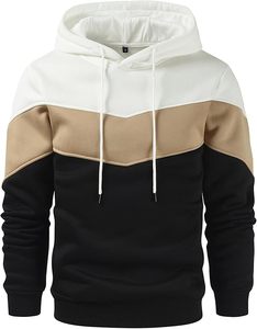 Sudadera con capucha personalizada para hombre con bolsillo de contraste pronunciado, 3 paneles bordados, 100% algodón, forro polar. - Product Image 2