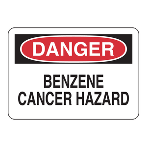 Panneau de signalisation de danger de benzène et de cancer Brady pour les zones de manipulation de produits chimiques et les laboratoires - Product Image 3