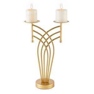 Élégant porte-bougie décoratif en métal pour la maison, la table de salon, les centres de table, les mariages et les décorations de fêtes. - Product Image 2