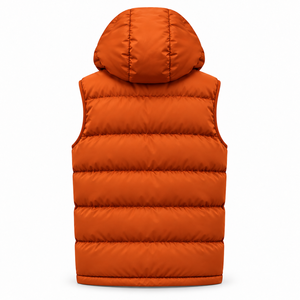 Chaleco Acolchado con Capucha Amarillo para Hombre, Cortavientos, Sin Mangas, con Cierre Frontal - Product Image 6