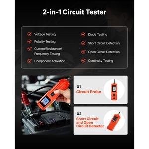 Tester per Circuiti Elettrici 8 in 35 DCV con Display a Colori TFT, Illuminazione, Kit Tester per Circuiti Automobilistici 12-24v 24v - Product Image 2