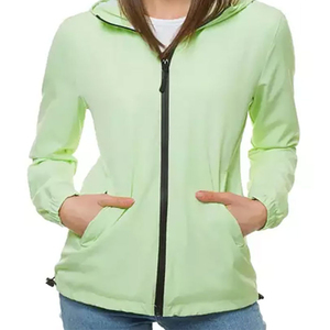 Custom Logo Men's & Women's Windbreaker Jacket Plus Size Outdoor Sports Waterproof Breathable Knitted Hood Winter <b>Zipper</b> Summer - Product Image 3