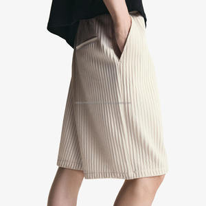 Fabricant de shorts en jean personnalisés à double genou délavés à l'acide pour hommes shorts en jean en relief 3d - Product Image 6