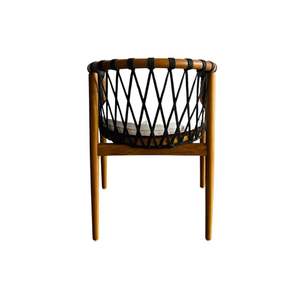 Niara Armchair Made Of Solid Teak <b>Wood</b> <b>Frame</b> With Wove Rope For and Cushion For Indoor Use. - Product Image 5