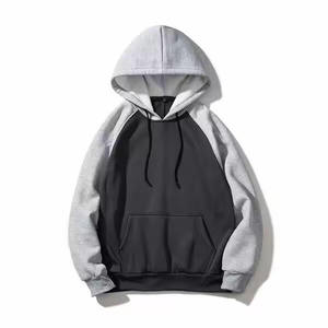 Sudadera con capucha de forro polar oversize de dos tonos para hombre, estilo streetwear, lisa, en blanco, de calidad, al por mayor y personalizada - Product Image 3