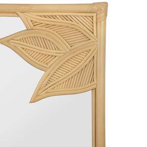 Artistic Rattan <b>Wall</b> Mirror Decorative <b>Wicker</b> Frame Mirror Woven Accent Piece Ideal For Bedroom Living Room And Home Decor - Product Image 3