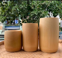 Blue Lotus Eco-Friendly <b>Bamboo</b> <b>Cup</b> Cylinder Asian Zen Reusable Tumbler for Business Gifts - Product Image 4