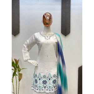 ชุดเสื้อท่อนบนและชุด Dupatta ชุดปาร์ตี้ดีไซเนอร์สำหรับผู้หญิง - Product Image 1