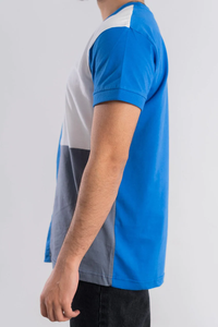 T-shirt SOSH 4 pour homme, col rond avec empiècements contrastés - Product Image 2