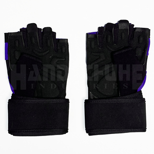 PU Material Hand Grips Elastic Gym <b>Gloves</b> Heavyweight for Weight Lifting Body Building Training Sports Fitness - Product Image 2