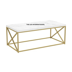 Stylish Eco-Friendly Gold-Plated Furniture <b>Set</b> 2pcs Modern <b>Nesting</b> <b>Coffee</b> <b>Table</b> for Living Room Guest Room Classic Style - Product Image 5
