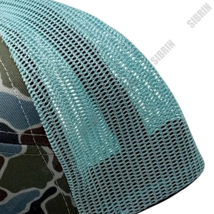 SIBRIN Custom Logo 7 Panel Trucker <b>Hat</b> Duck Camo Blue Mesh Cap Baseball Flat Brim Caps Outdoor Streetwear Spring <b>Summer</b> Sports - Product Image 5