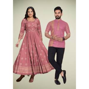 LAMINA DE RAYÓN A LA MODA IMPRESO TRABAJO PAREJA COMBO ROSA - Product Image 1