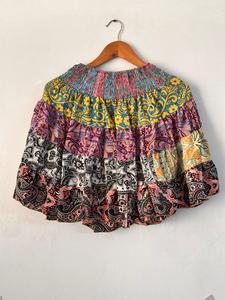 Jupe Festival Couche à plusieurs niveaux Longue Mini jupe en soie fluide Casual Respirant Boho Style Soie Maxi Jupe - Product Image 2