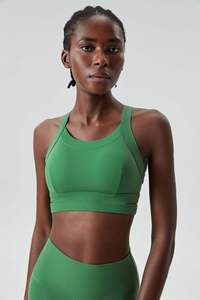 Sujetador deportivo sin aros de alto soporte para mujer, con copas acolchadas extraíbles, elástico en cuatro direcciones, transpirable y ligero para correr - Product Image 4