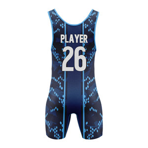 Combinaison de lutte personnalisée, impression par sublimation intégrale, nom de l'équipe, logo, numéro, uniforme athlétique à séchage rapide, vente en gros - Product Image 5