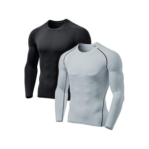 Men Full Sleeve Rash Guard Spandex Polyester Quick Dry Printed Black <b>Camo</b> Design Sport <b>Top</b> - Product Image 4