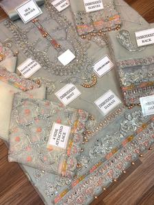 Salwar-vestido de Organza de seda pesada, traje bordado de lujo, traje de diseñador indio paquistaní, colección de boda, vestido 2022 - Product Image 3