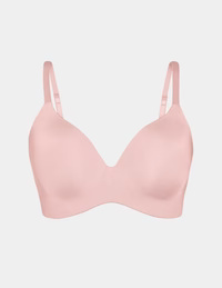 Seamless Wire-Free <b>Bra</b> Pink Triangle <b>Cup</b> Non-Adjusted Straps Women's Everyday Underwear - Product Image 4