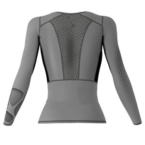 Camiseta Deportiva de Compresión de Manga Larga de Secado Rápido para Mujer, de Alta Calidad, en Colores Sólidos, para Yoga y Running - Product Image 6