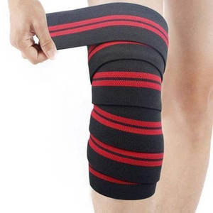 OEM Weightlifting Knee <b>Wraps</b> Wholesale Heavy Duty <b>Stretch</b> Fabric Knee Support Powerlifting Gym Training Equipment - Product Image 5