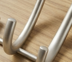 Elegant Coat <b>Hook</b> Organizer Metal With Wooden Base Perfect <b>For</b> Bathroom And Kitchen Door Storage Stylish Home Decoration - Product Image 2